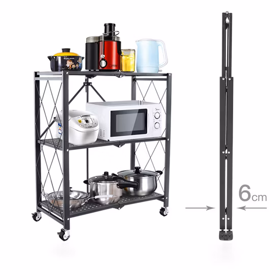 Venda quente casa cozinha escola dobrável ajustável rack de armazenamento prateleiras de livros para decoração de casa